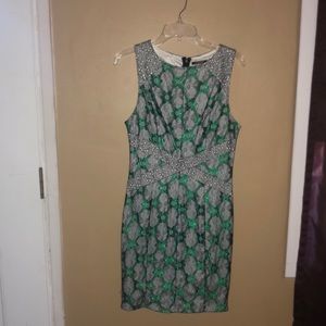 Lace over white, dress